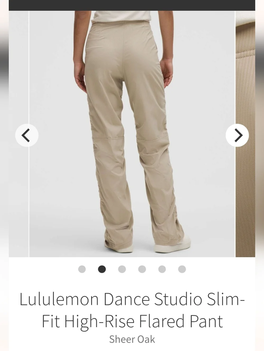 NWT Lululemon Dance Studio Slim-Fit High-Rise Flared Pant - Sheer Oak XXXS(sz0) - Picture 2 of 5